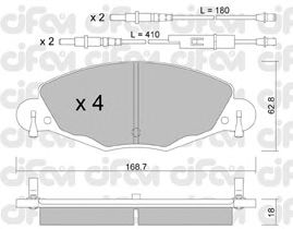 Тормозные колодки CIFAM 822-332-0