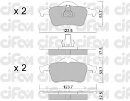 Тормозные колодки CIFAM 822-348-0