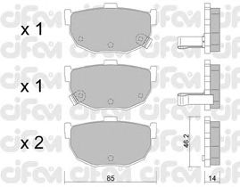 Тормозные колодки CIFAM 822-362-0