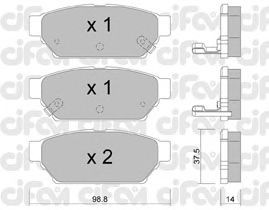 Тормозные колодки CIFAM 822-396-0