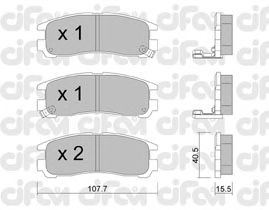 Тормозные колодки CIFAM 822-398-0