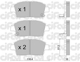 Тормозные колодки CIFAM 822-423-0