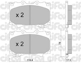 Тормозные колодки CIFAM 822-452-0