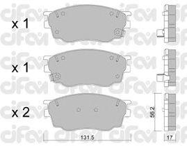 Тормозные колодки CIFAM 822-475-0