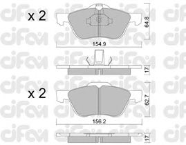 Тормозные колодки CIFAM 822-489-0