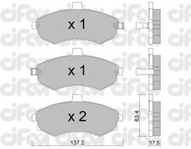 Тормозные колодки CIFAM 822-504-0