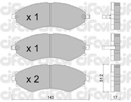 Тормозные колодки CIFAM 822-509-0