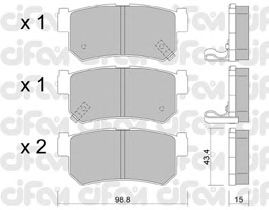 Тормозные колодки CIFAM 822-519-0