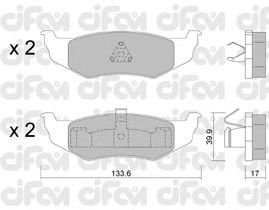 Тормозные колодки CIFAM 822-522-0