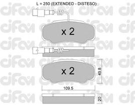 Тормозные колодки CIFAM 822-532-1