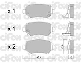 Тормозные колодки CIFAM 822-542-0