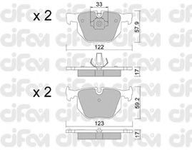 Тормозные колодки CIFAM 822-561-0