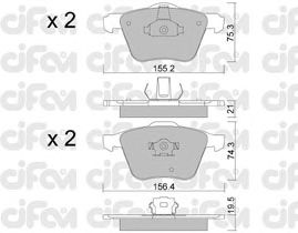 Тормозные колодки CIFAM 822-599-0