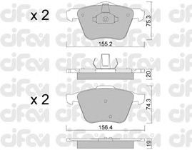 Тормозные колодки CIFAM 822-599-1