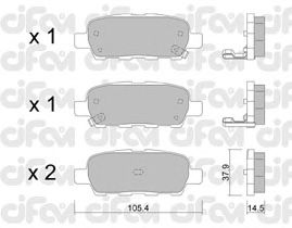 Тормозные колодки CIFAM 822-612-0
