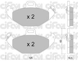 Тормозные колодки CIFAM 822-634-0