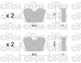 Тормозные колодки CIFAM 822-641-0