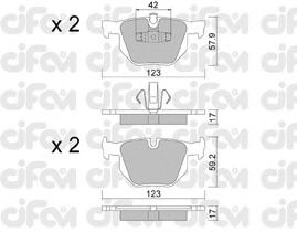 Тормозные колодки CIFAM 822-643-0