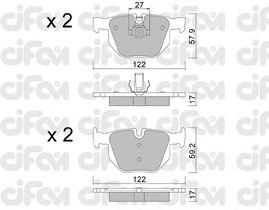 Тормозные колодки CIFAM 822-644-0