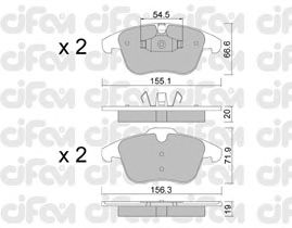 Тормозные колодки CIFAM 822-675-0