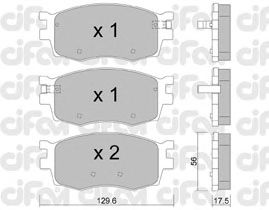 Тормозные колодки CIFAM 822-724-0