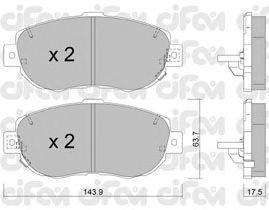 Тормозные колодки CIFAM 822-756-0