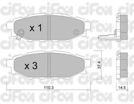 Тормозные колодки CIFAM 822-764-0
