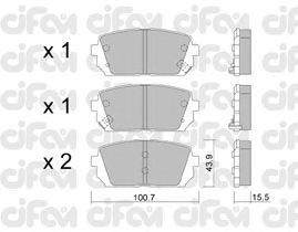 Тормозные колодки CIFAM 822-784-0