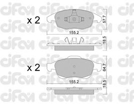 Тормозные колодки CIFAM 822-800-0