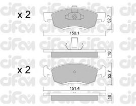 Тормозные колодки CIFAM 822-802-0
