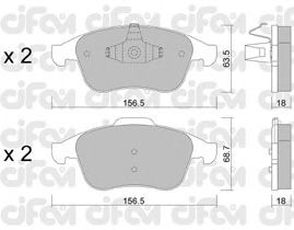 Тормозные колодки CIFAM 822-803-0