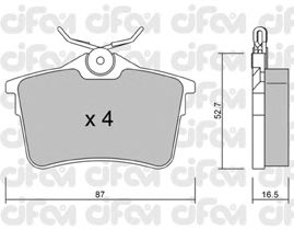 Тормозные колодки CIFAM 822-816-0
