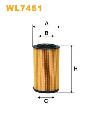 Масляный фильтр WIX FILTERS WL7451