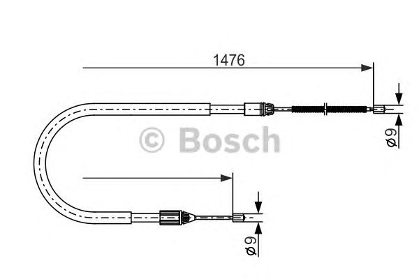 Трос ручника BOSCH 1 987 477 639