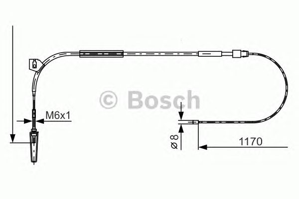 Трос ручника BOSCH 1 987 477 961