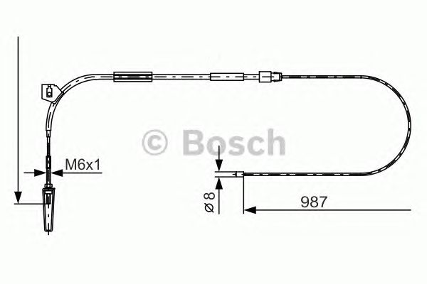 Трос ручника BOSCH 1 987 477 962