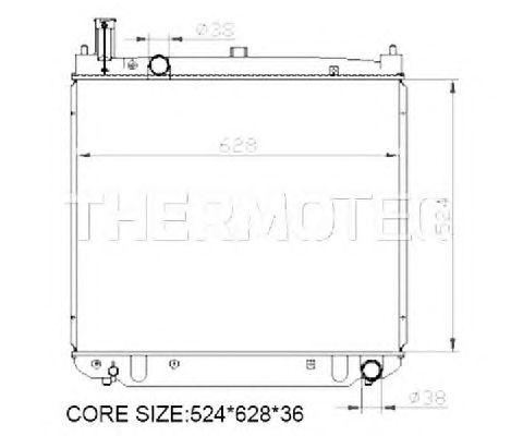 Радиатор, охлаждение двигателя THERMOTEC D72017TT