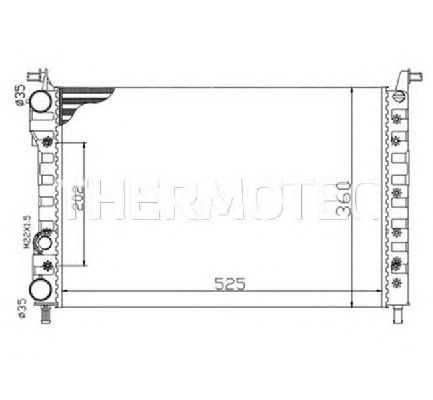 Радиатор, охлаждение двигателя THERMOTEC D7F024TT