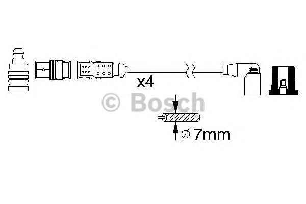 Комплект высоковольтных проводов BOSCH 0 986 356 341