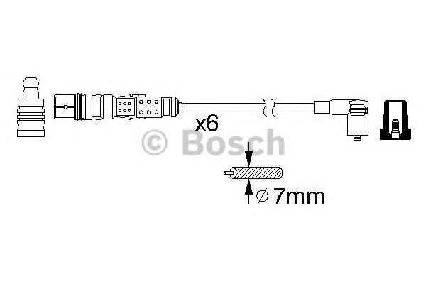 Комплект высоковольтных проводов BOSCH 0 986 356 347