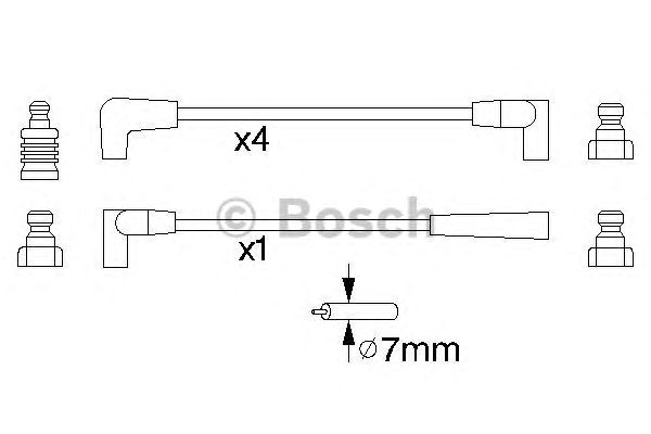 Комплект высоковольтных проводов BOSCH 0 986 356 822