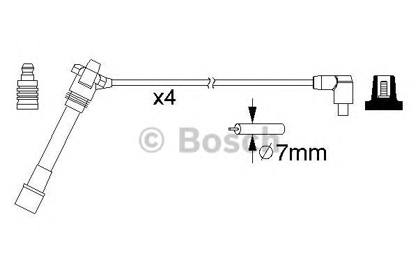 Комплект высоковольтных проводов BOSCH 0 986 357 181
