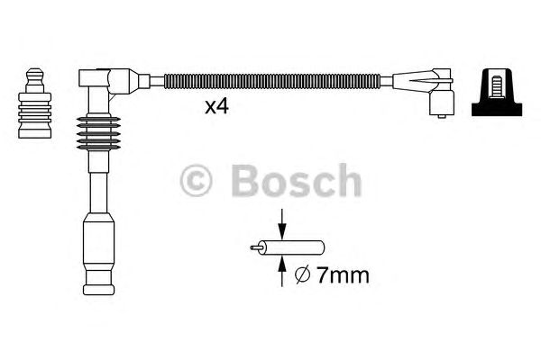Комплект высоковольтных проводов BOSCH 0 986 357 234