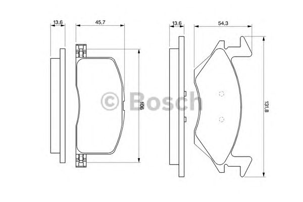 Тормозные колодки BOSCH 0 986 424 264