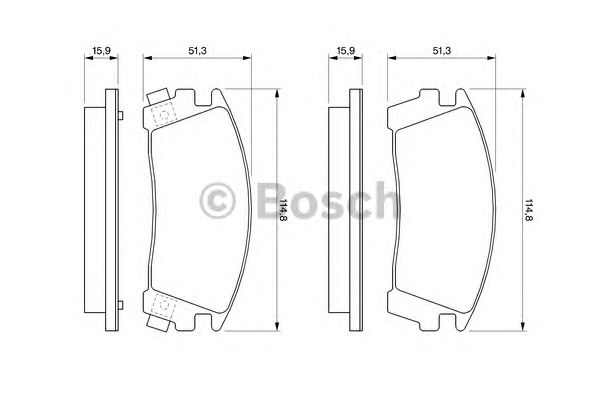 Тормозные колодки BOSCH 0 986 461 760