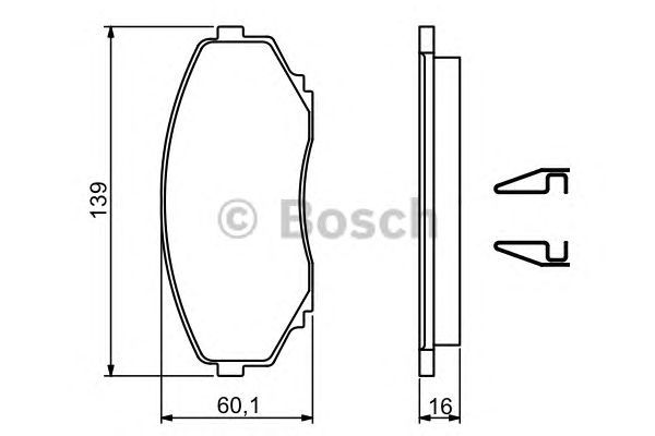 Тормозные колодки BOSCH 0 986 494 204