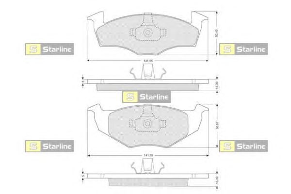 Тормозные колодки STARLINE BD S072