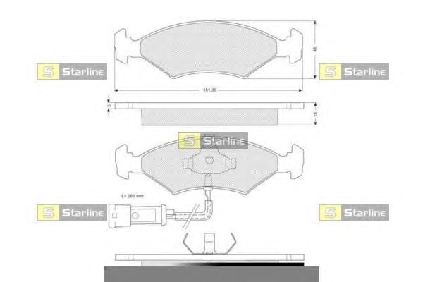 Тормозные колодки STARLINE BD S141