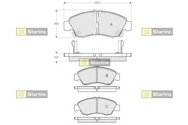 Тормозные колодки STARLINE BD S151