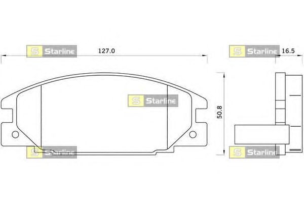 Гальмівні колодки STARLINE BD S261